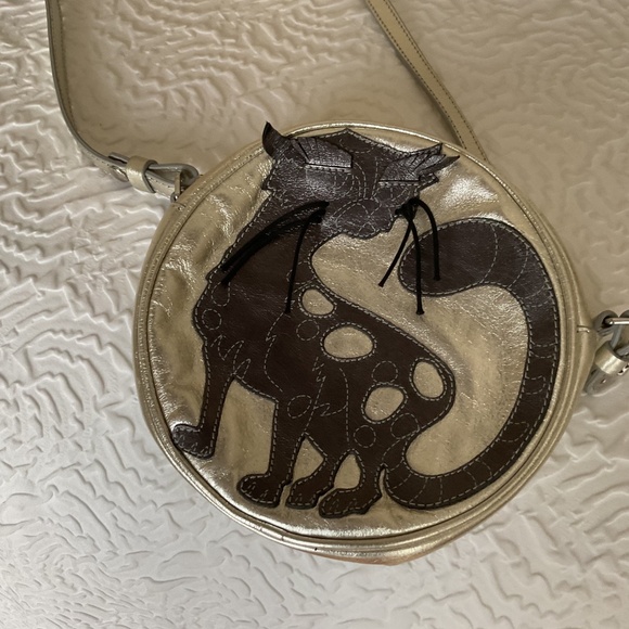 Just Cavalli Silver and Black Cat Shoulder Bag - Picture 2 of 3